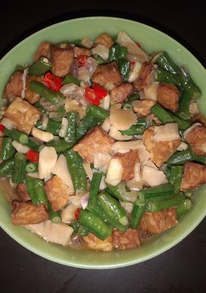 Foto resep Tumis kacang panjang jamur tempe