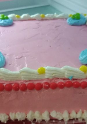 Foto resep Kue ulang tahun tanpa mentega putih