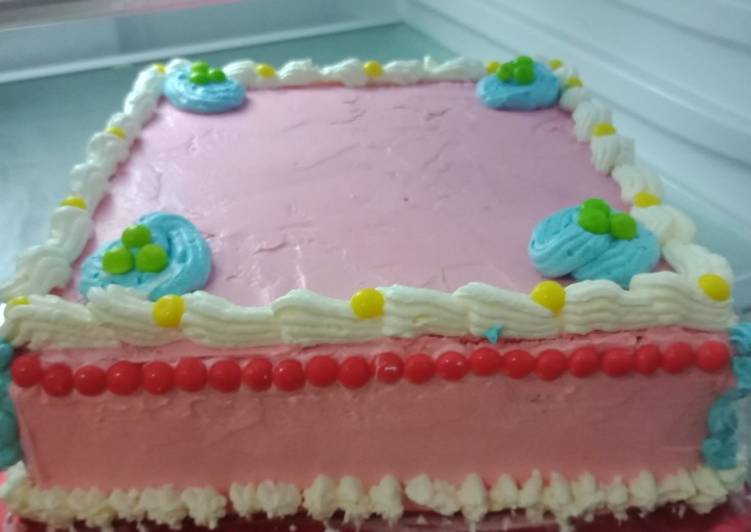 Bagaimana Membuat Kue ulang tahun tanpa mentega putih yang Enak