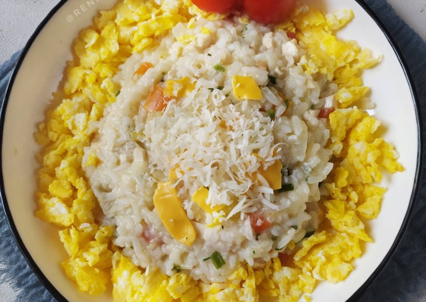 Bubur Nasi Tomat Keju