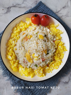 Foto resep Bubur Nasi Tomat Keju