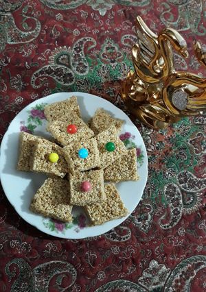 عکسی از دستور سمسمیه یا کنجد بو داده کششی