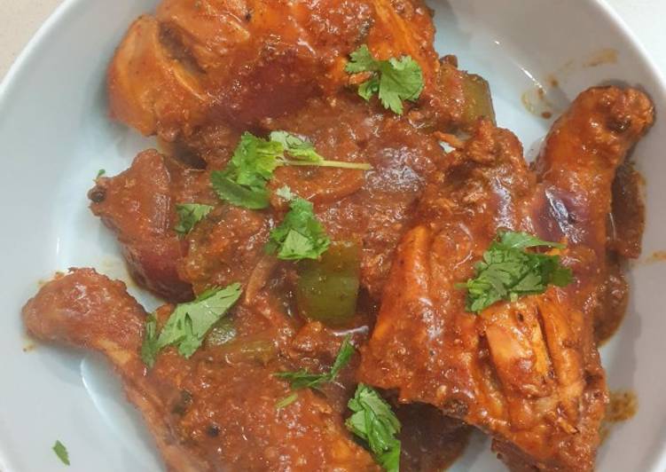 Kadhai Chicken Indian Restaurant Style