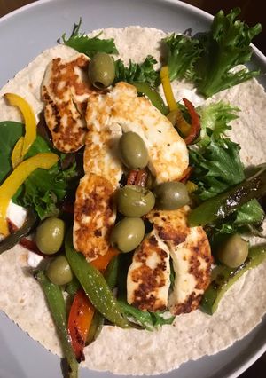 Una foto de Wrap halloumi (queso blanco)