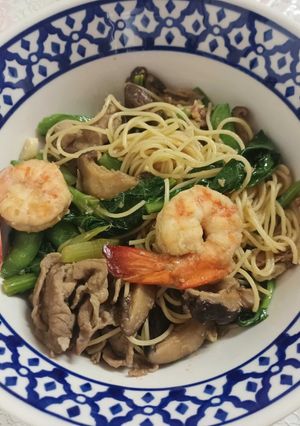 รูปของ ผัดสปาเก็ตตี้ แบบผัดหมี่