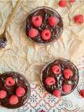 Tortine brownies ai lamponi