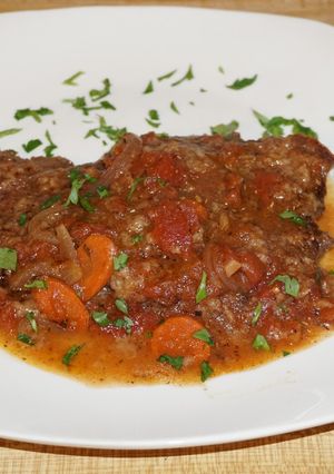 Una foto de Bistec de sobrecostilla estofado