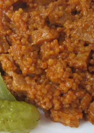 Tarhonyás hús recept fotója