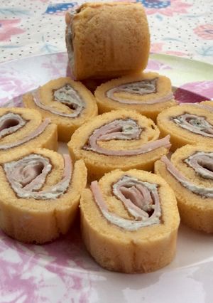 Foto principal de Pionono de crema de roquefort y pavo🌸