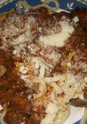 Una foto de Fideos en salsa especial