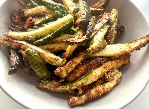 Une photo de Frites de courgettes cuisson dual fryer