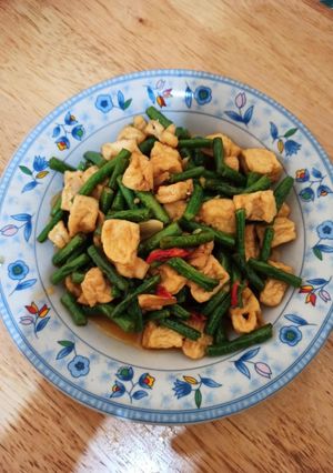 Foto resep Tumis Kacang Panjang Tahu Sederhana