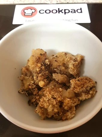 Recipe My Little Apple +Peach Crumble. 😁 which So Delicious