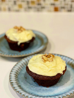 A picture of Light and soft carrot cake muffins.