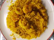 Una foto de calamar con langostino