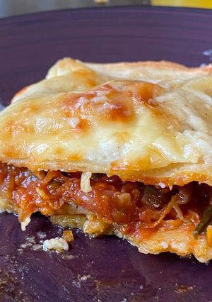 Una foto de Canelones con pasta casera y vegetarianos