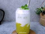 Avocado ice matcha latte