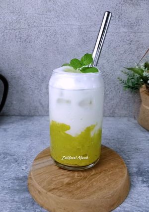 Foto resep Avocado ice matcha latte