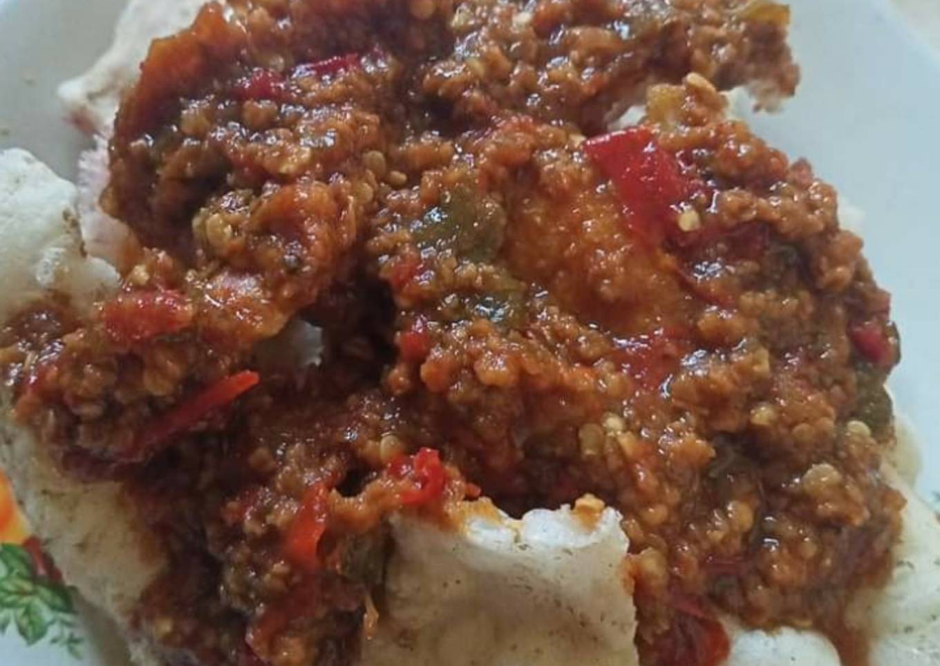 Sambel dage (Tempe gembos/deblo/oncom)