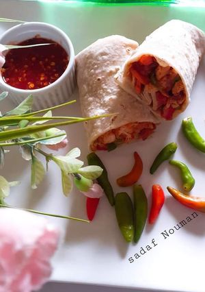 A picture of Chicken wraps.