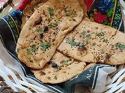 A picture of garlic naan bread recipe