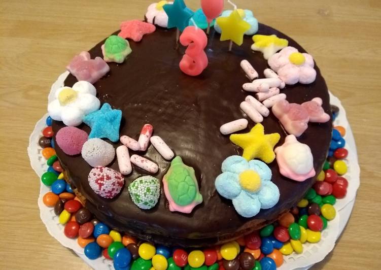 Tarta de chuches para el cumpleaños de Emma