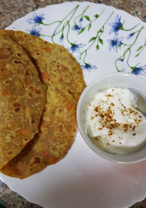 A picture of Mix vegetable paratha.