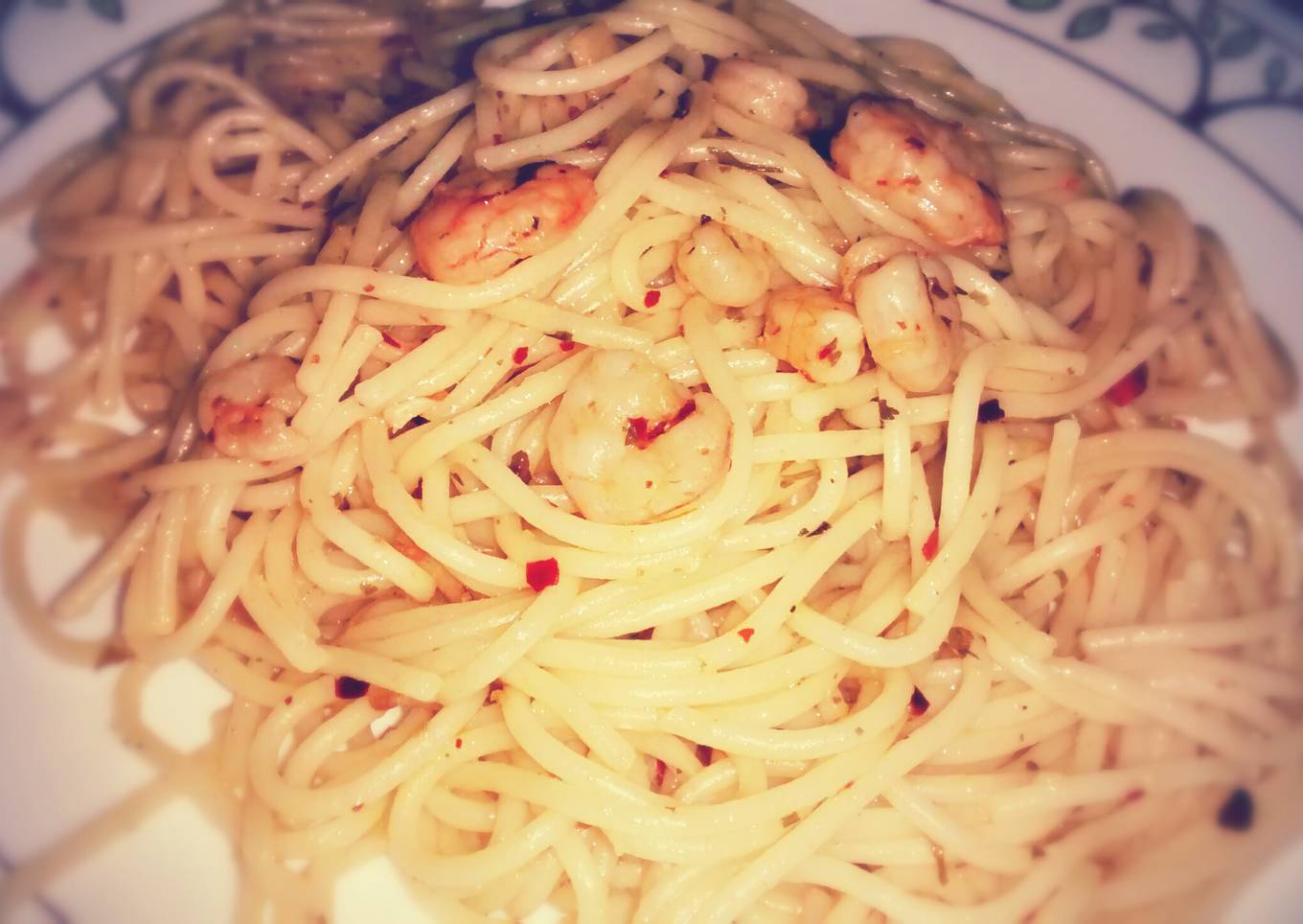 Prawn Garlic Spaghetti