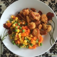 A picture of Chicken breasts with vegetables (kuracie prsia so zeleninou).
