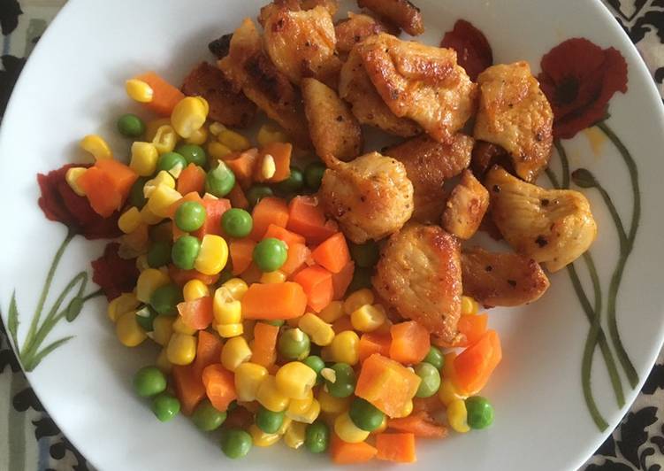 Chicken breasts with vegetables (kuracie prsia so zeleninou)