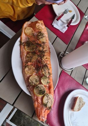 Una foto de Salmón a la parrilla