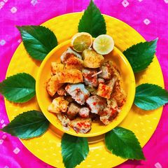 A picture of Shakarkandi Chaat.