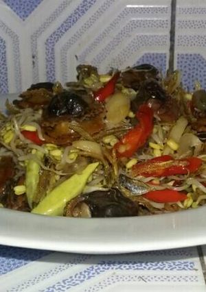 Foto resep Taoge oseng kerang teri
