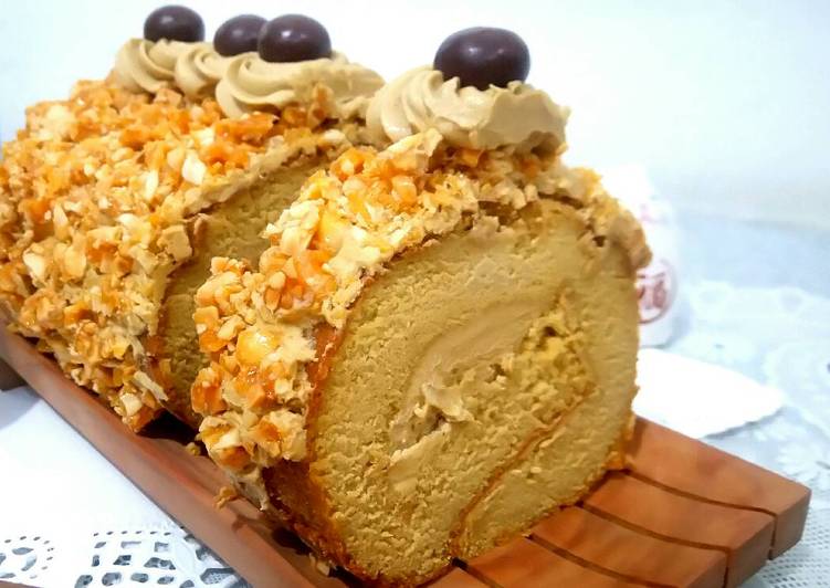 Mocca nougat rollcake,....ekonomis dan yummy