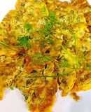 Trứng chiên với hến