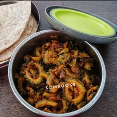A picture of Karela Sabzi.