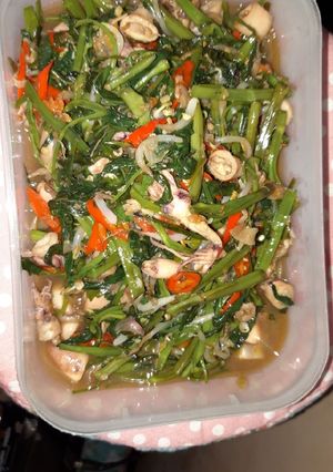 Foto resep Kangkung cumi asin