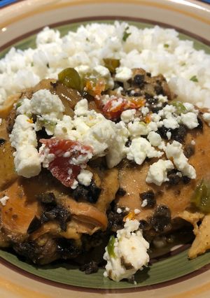 A picture of Crockpot Quick and Easy Greek Chicken.