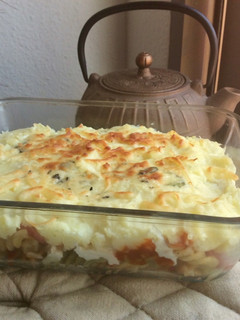 Una foto de Pastel de patata y pasta al huevo