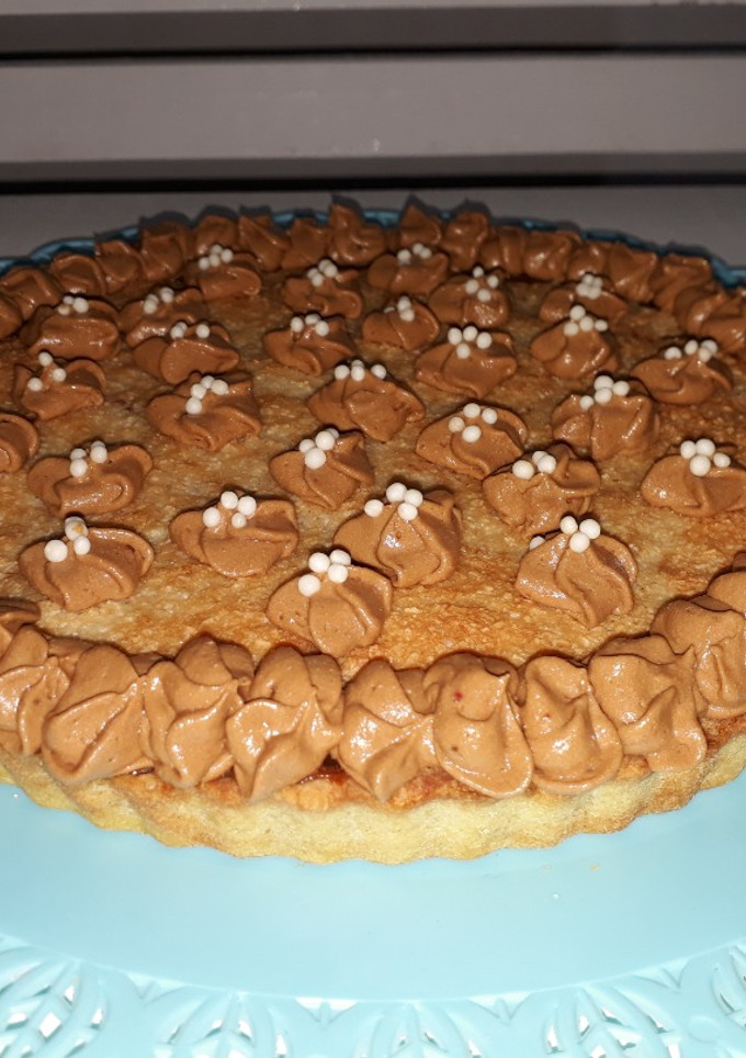 Una foto de Tarta de coco y dulce de leche