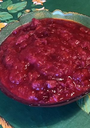 Une photo de Compote aux pêches de vigne,pommes et prunes du jardin