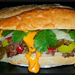A picture of Mike's Southwestern Philly Cheese Steak.