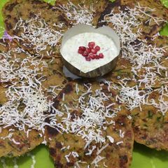 A picture of Potato paneer paratha.