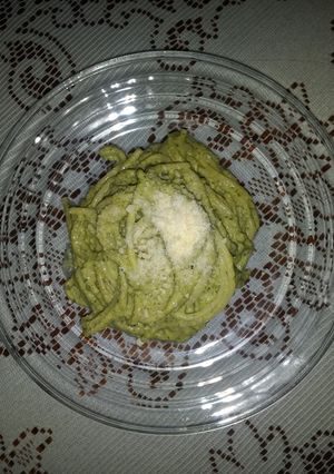 Una foto de Espaguetis verdes