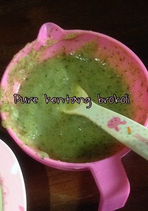 Foto resep Mpasi 6 bulan Pure Kentang + Brokoli