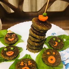 A picture of Green Oatmeal kababs.