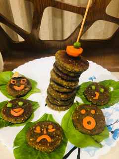 A picture of Green Oatmeal kababs.
