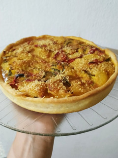 Una foto de Tarta de zapallito y papa