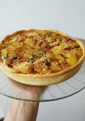 Una foto de Tarta de zapallito y papa