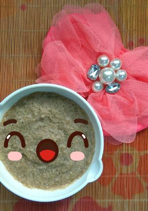 Foto resep MPASI 6+ Beras Cokelat Kacang Merah Daging Ayam Brokoli Kaldu